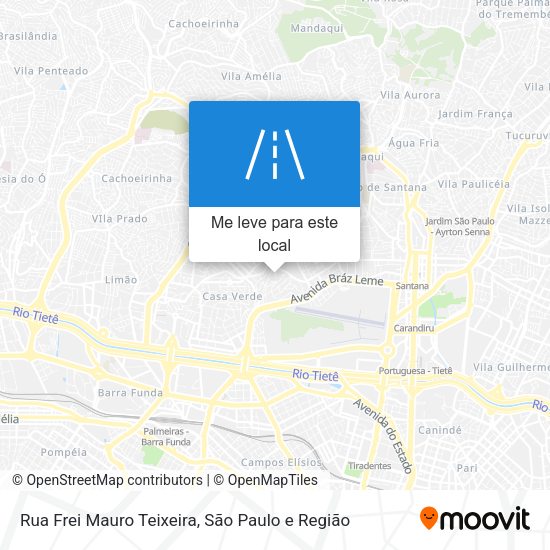 Rua Frei Mauro Teixeira mapa