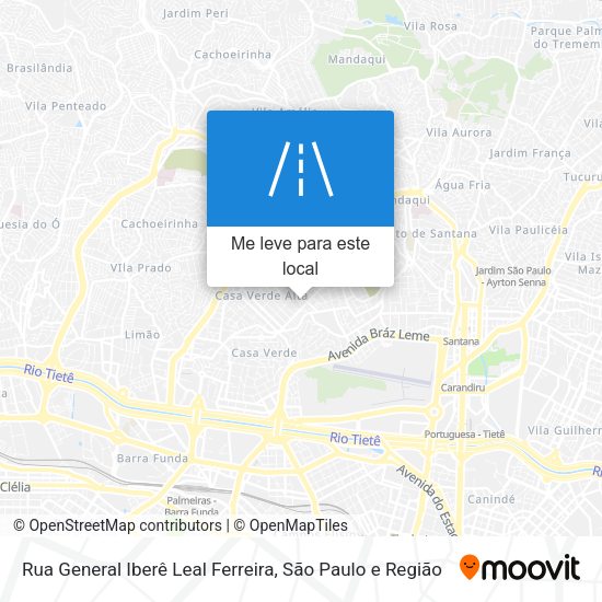 Rua General Iberê Leal Ferreira mapa