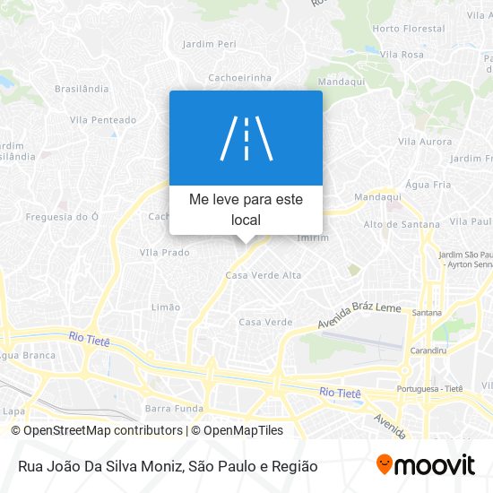 Rua João Da Silva Moniz mapa