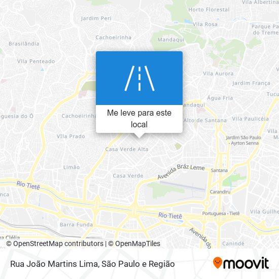 Rua João Martins Lima mapa