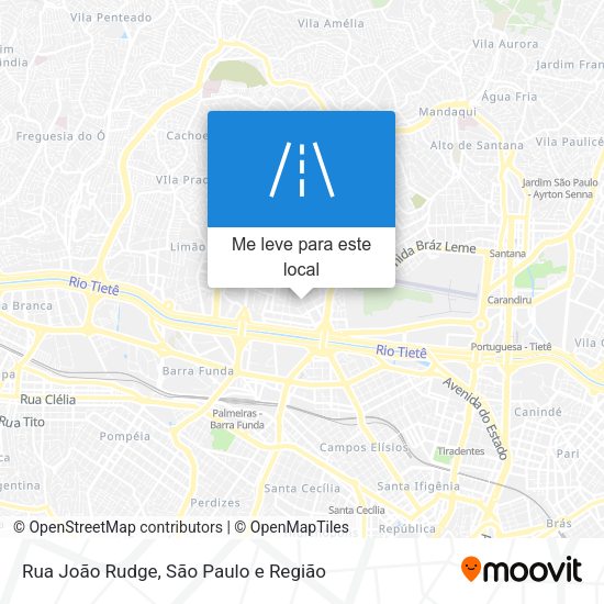 Rua João Rudge mapa