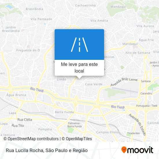 Rua Lucila Rocha mapa