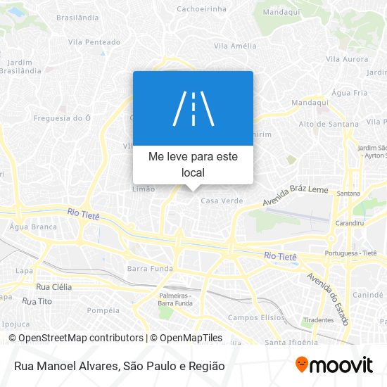 Rua Manoel Alvares mapa