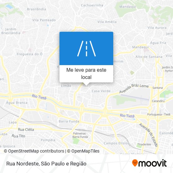 Rua Nordeste mapa