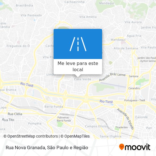 Rua Nova Granada mapa