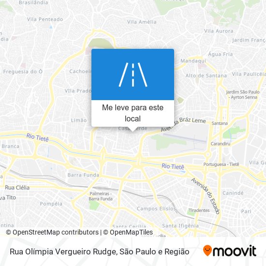 Rua Olímpia Vergueiro Rudge mapa