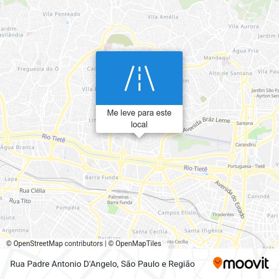 Rua Padre Antonio D'Angelo mapa