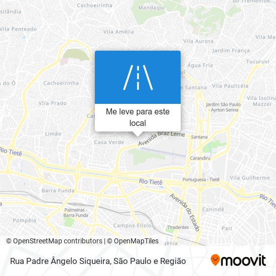 Rua Padre Ângelo Siqueira mapa