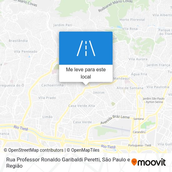 Rua Professor Ronaldo Garibaldi Peretti mapa