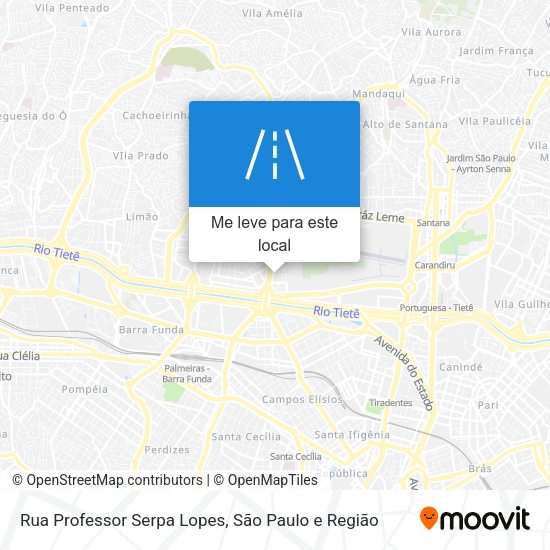 Rua Professor Serpa Lopes mapa