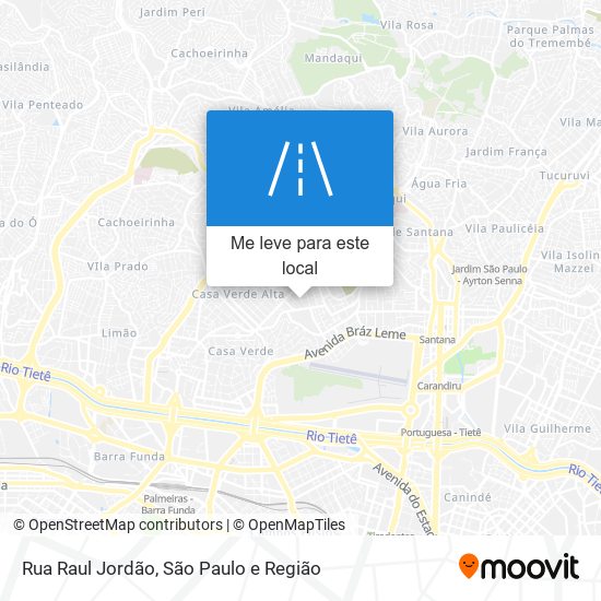 Rua Raul Jordão mapa