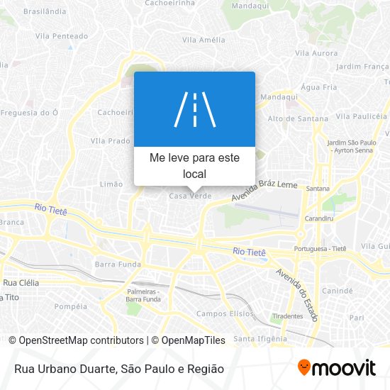 Rua Urbano Duarte mapa