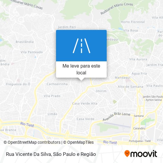 Rua Vicente Da Silva mapa