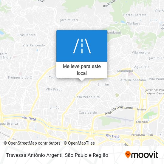 Travessa Antônio Argenti mapa