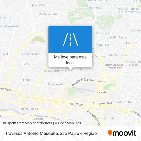 Travessa Antônio Mesquita mapa