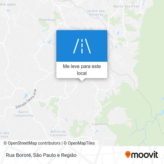 Rua Bororé mapa