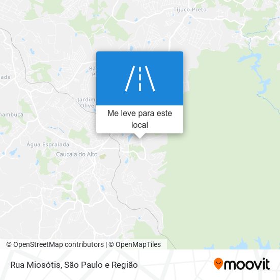 Rua Miosótis mapa