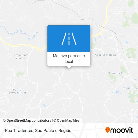 Rua Tiradentes mapa