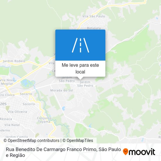 Rua Benedito De Carmargo Franco Primo mapa
