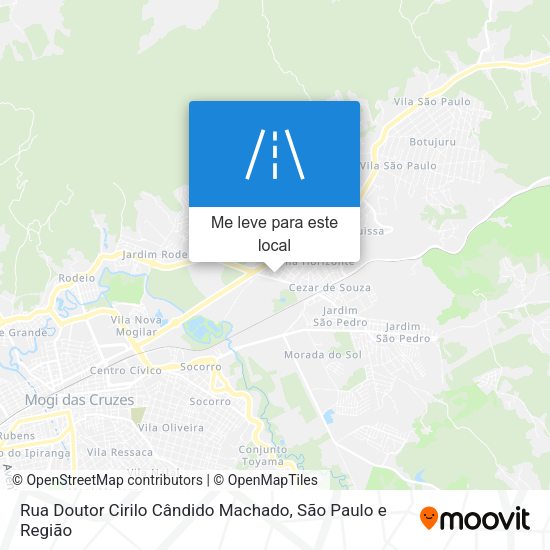 Rua Doutor Cirilo Cândido Machado mapa
