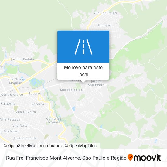 Rua Frei Francisco Mont Alverne mapa