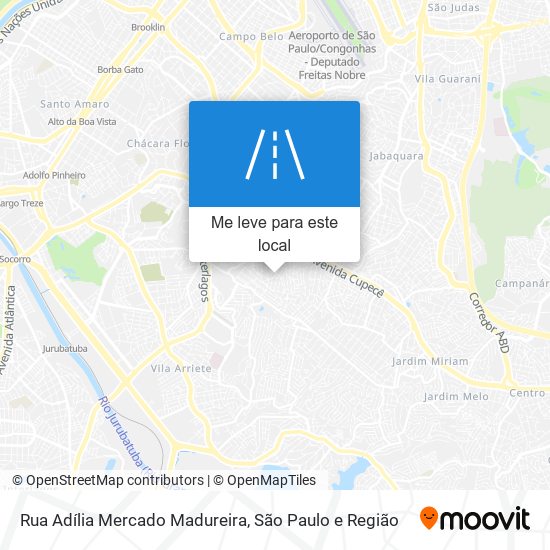 Rua Adília Mercado Madureira mapa