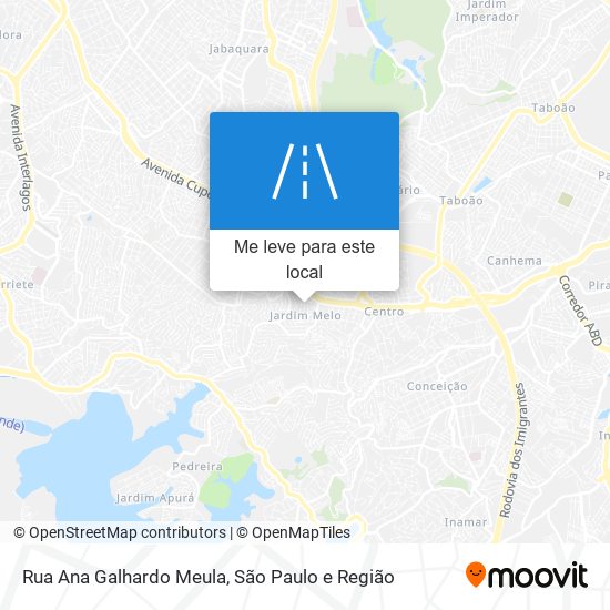 Rua Ana Galhardo Meula mapa