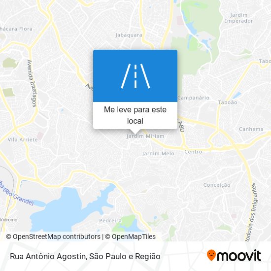 Rua Antônio Agostin mapa