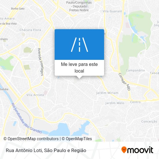Rua Antônio Loti mapa