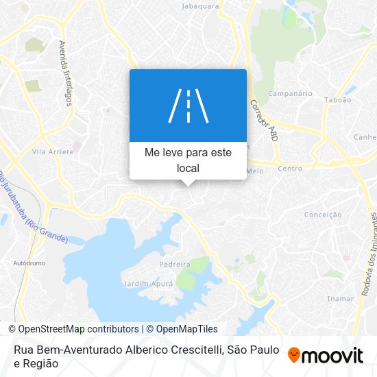 Rua Bem-Aventurado Alberico Crescitelli mapa