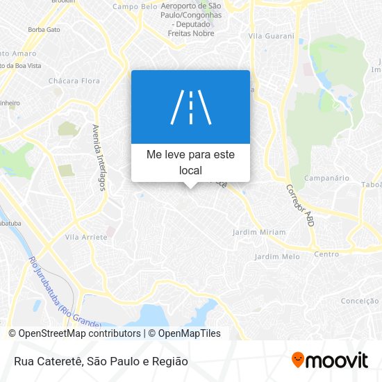 Rua Cateretê mapa