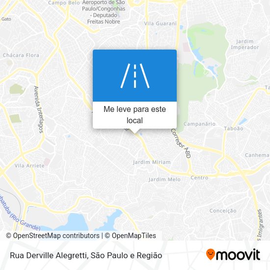 Rua Derville Alegretti mapa