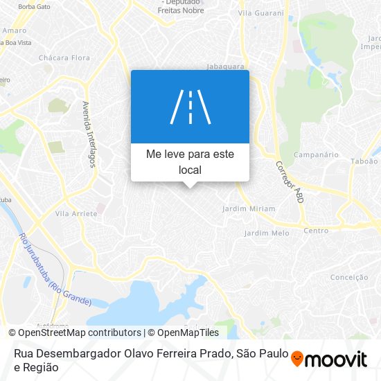 Rua Desembargador Olavo Ferreira Prado mapa