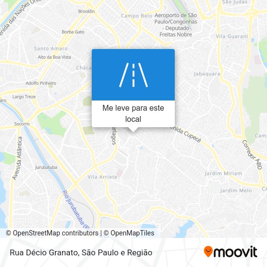 Rua Décio Granato mapa