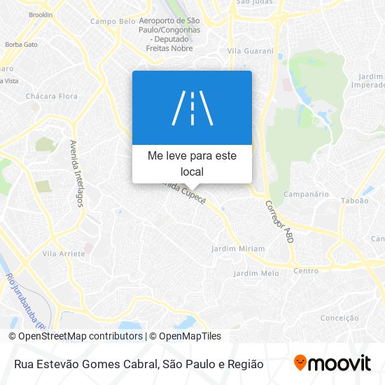 Rua Estevão Gomes Cabral mapa