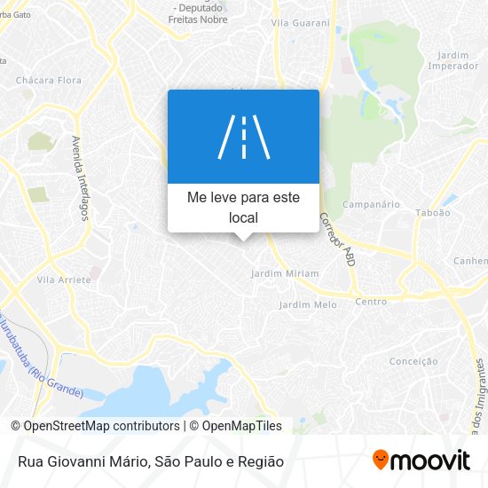 Rua Giovanni Mário mapa
