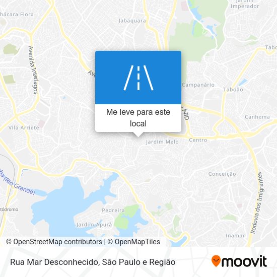 Rua Mar Desconhecido mapa