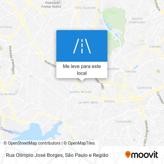 Rua Olímpio José Borges mapa