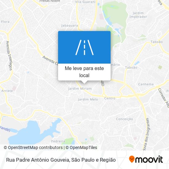 Rua Padre Antônio Gouveia mapa