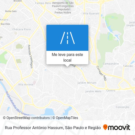 Rua Professor Antônio Hassum mapa