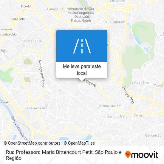 Rua Professora Maria Bittencourt Petit mapa