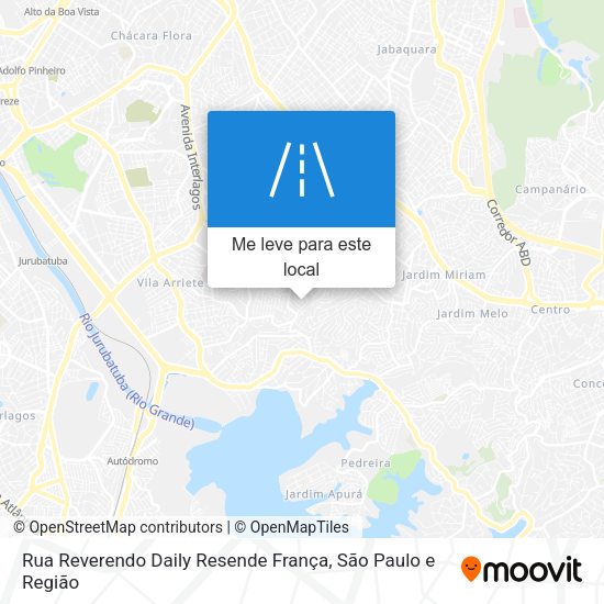 Rua Reverendo Daily Resende França mapa