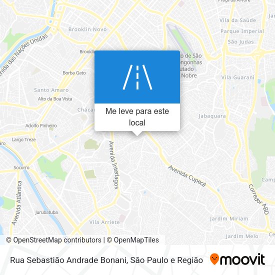 Rua Sebastião Andrade Bonani mapa