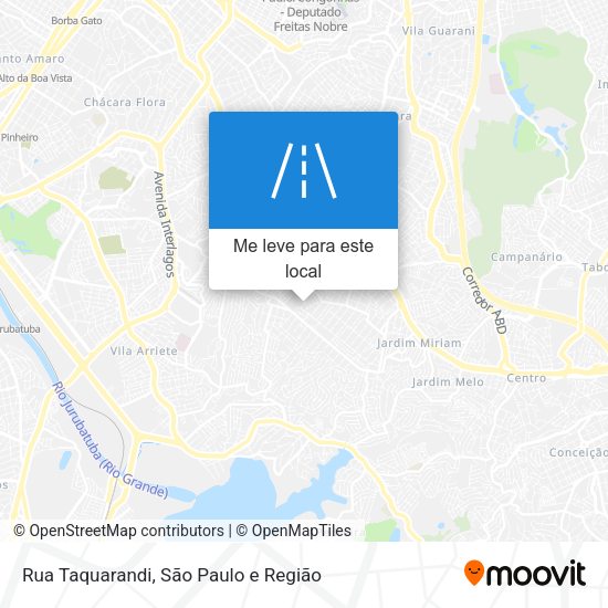 Rua Taquarandi mapa