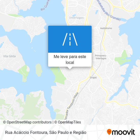 Rua Acáccio Fontoura mapa