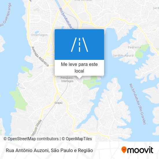 Rua Antônio Auzoni mapa