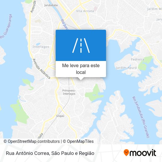 Rua Antônio Correa mapa