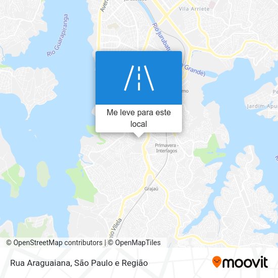 Rua Araguaiana mapa