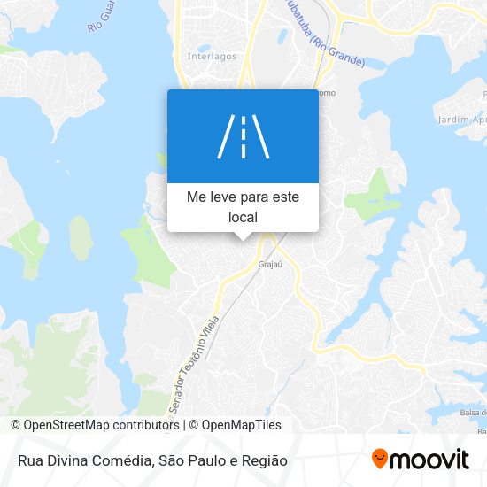 Rua Divina Comédia mapa
