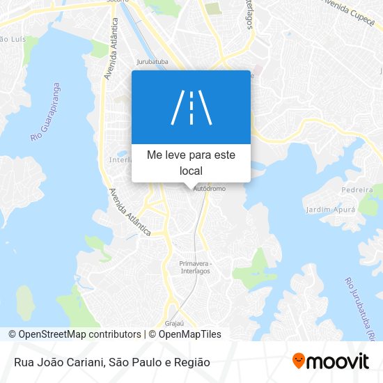 Rua João Cariani mapa